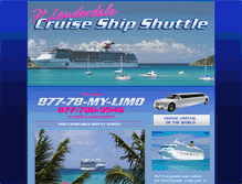 Tablet Screenshot of ftlauderdalecruiseshipshuttle.com